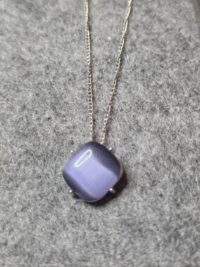 Paparazzi Women's Silver Necklace and Earrings Set - Purple Pendant B15